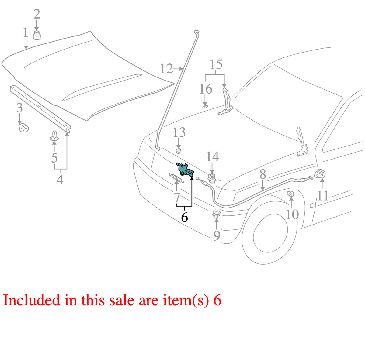 1996-2002 Toyota 4Runner Hood Latch OEM 53510-35170