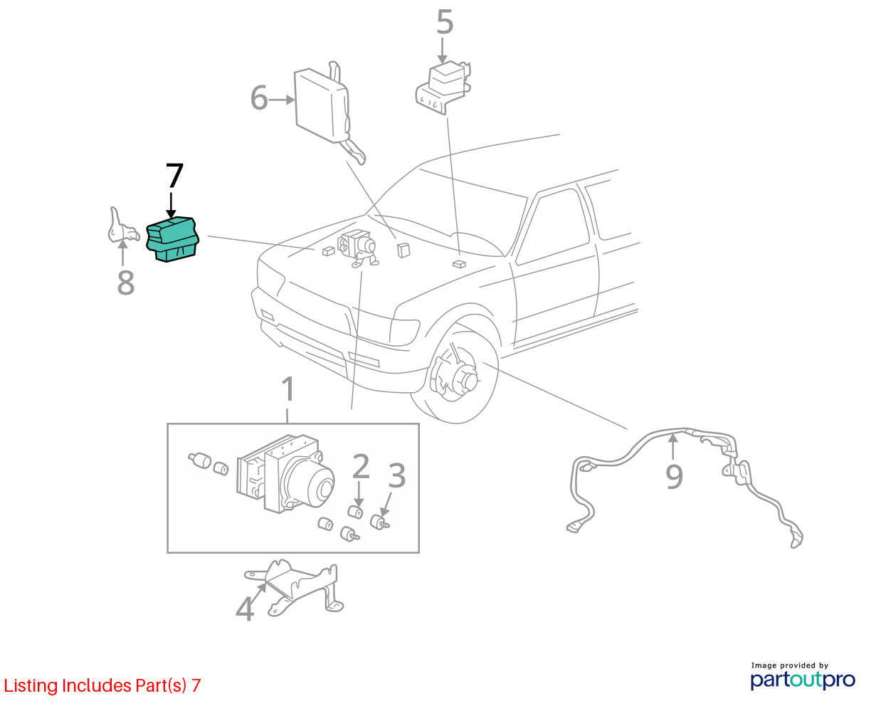 1996-2000 Toyota 4Runner ABS Relay 8826335090 OEM