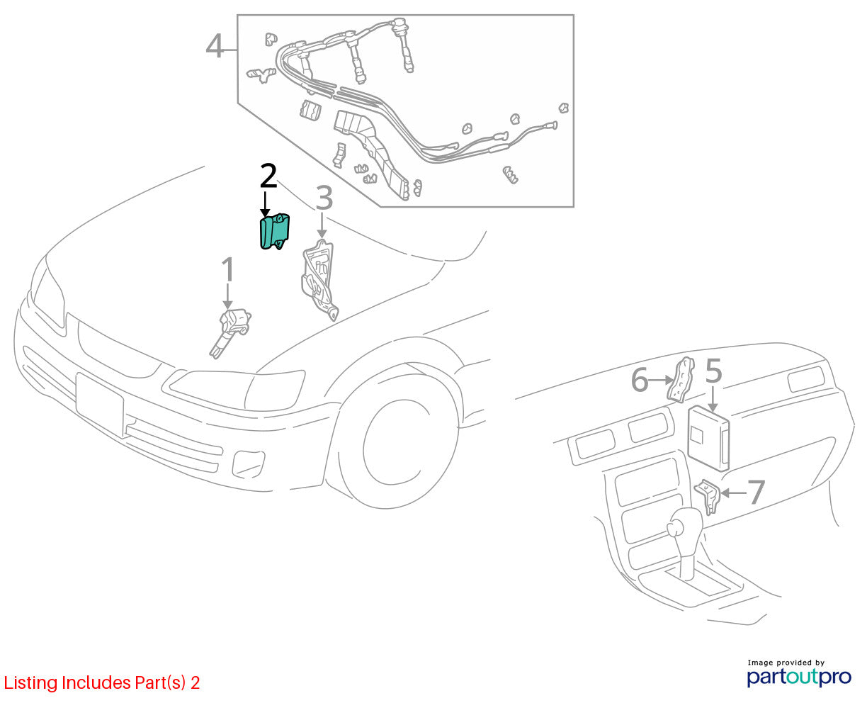1996-2002 Toyota 4Runner Ignition Control Module and Bracket OEM