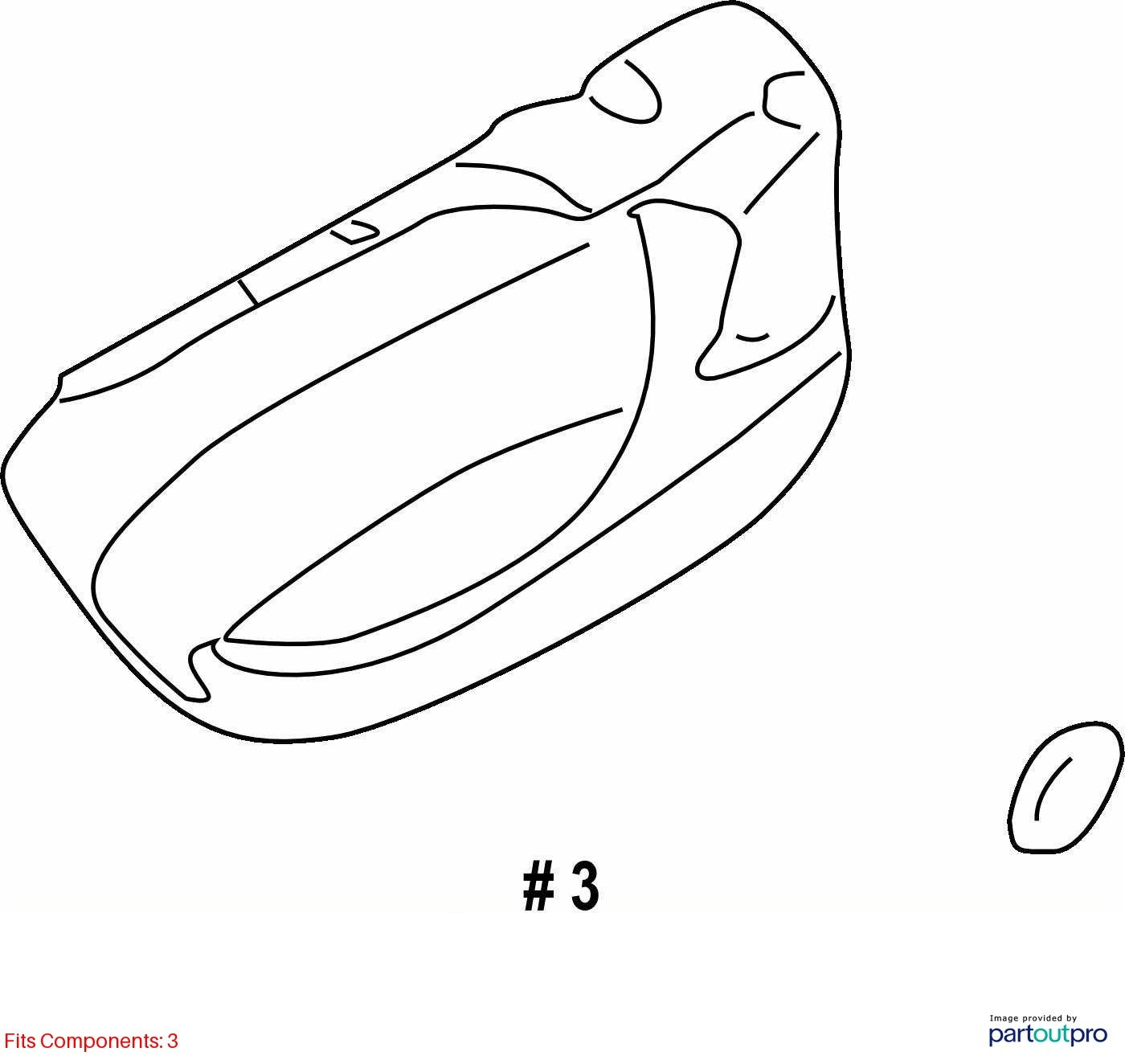 2000-2004 Subaru Legacy Outback Rear Right Interior Door Handle Brown OEM