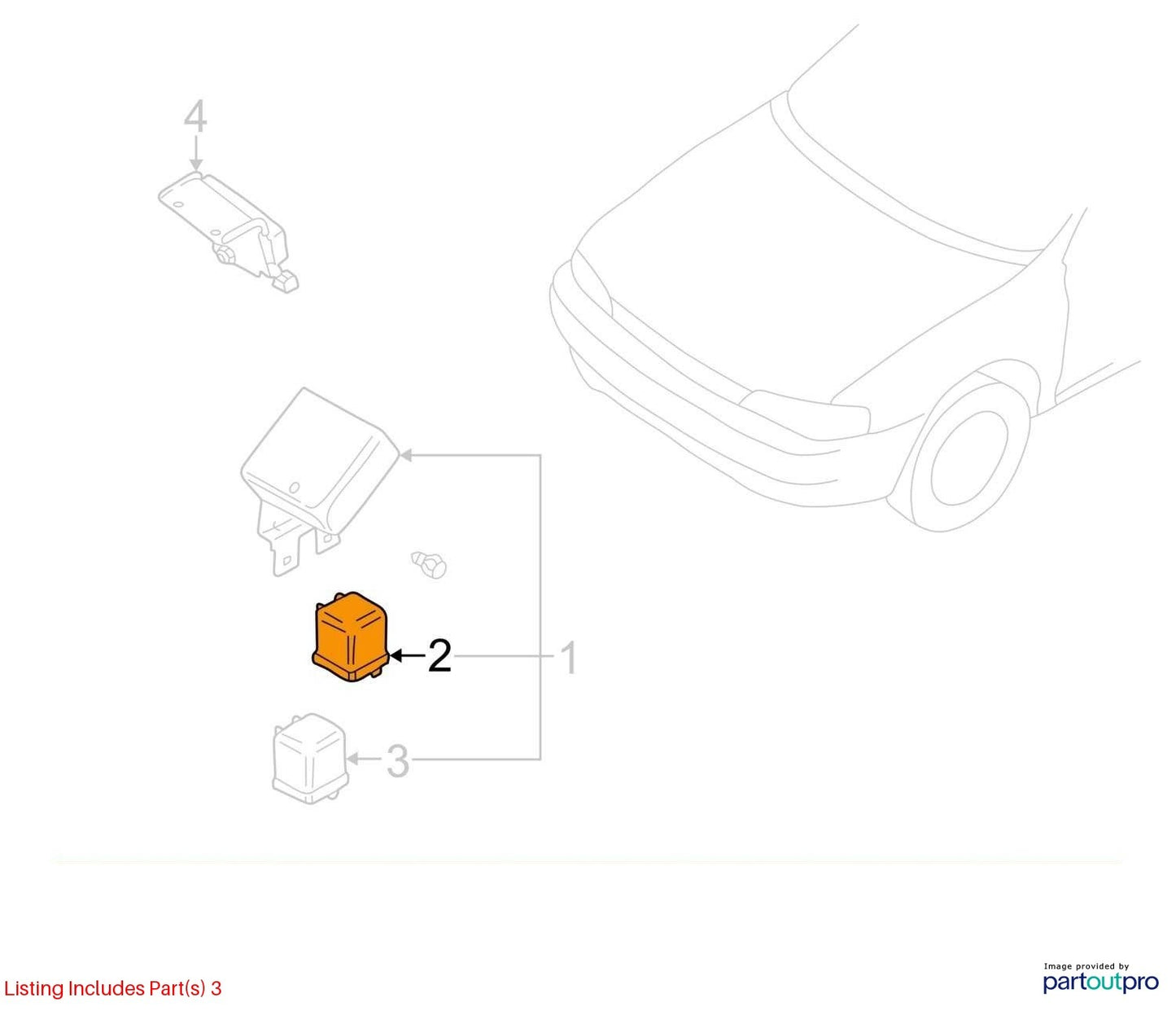 2000-2004 Subaru Outback Accessory Power Relay Headlight Starter OEM