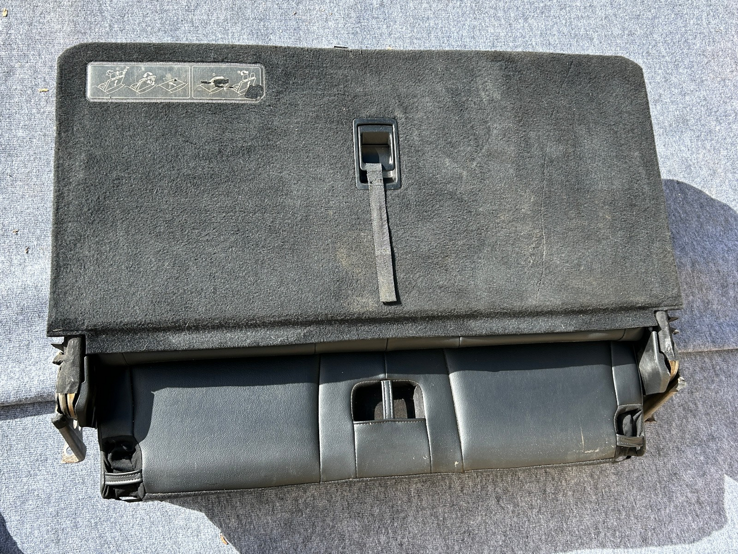 2008-2010 Toyota Highlander 3rd Row Rear Seat Black Leather LA20 OEM