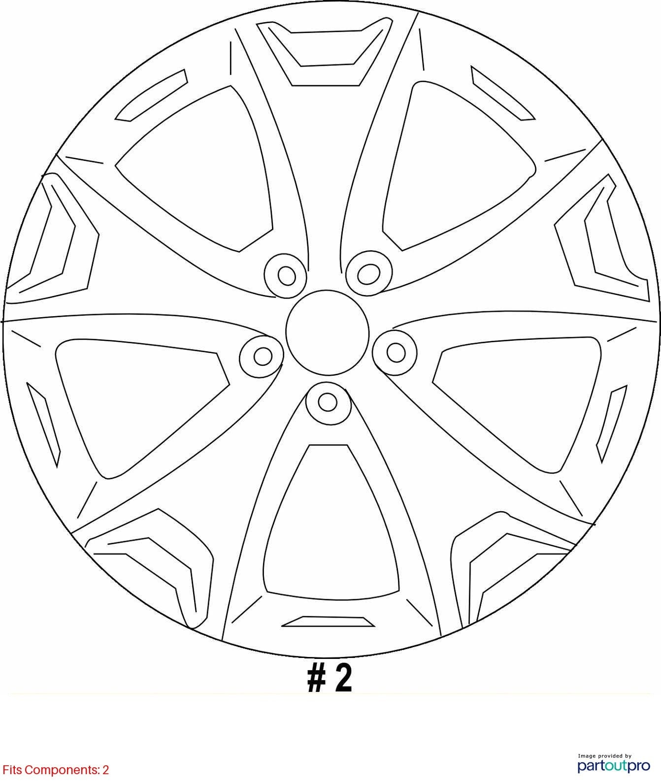 Subaru Forester 2014-2016 17X7 Aluminum Alloy Chrome 5 Spoke 68814 OEM