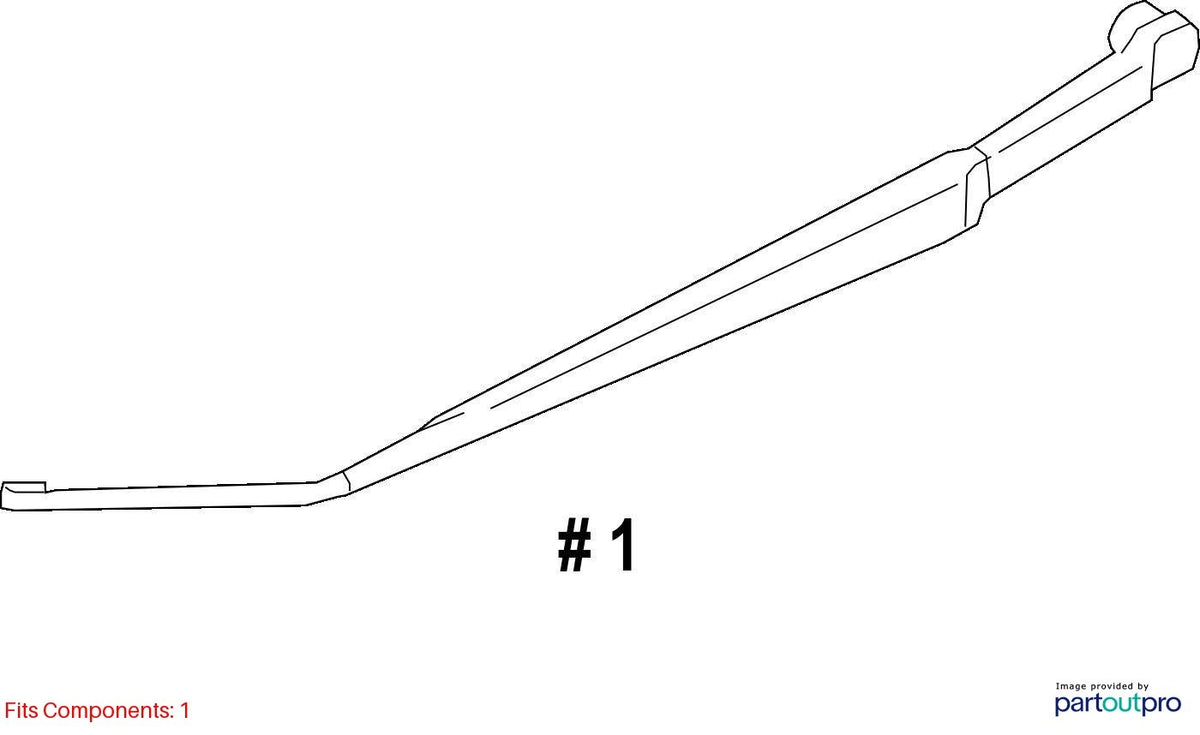 2015-2019 Subaru Outback Front Right Windshield Wiper Arm OEM 86532AL07A