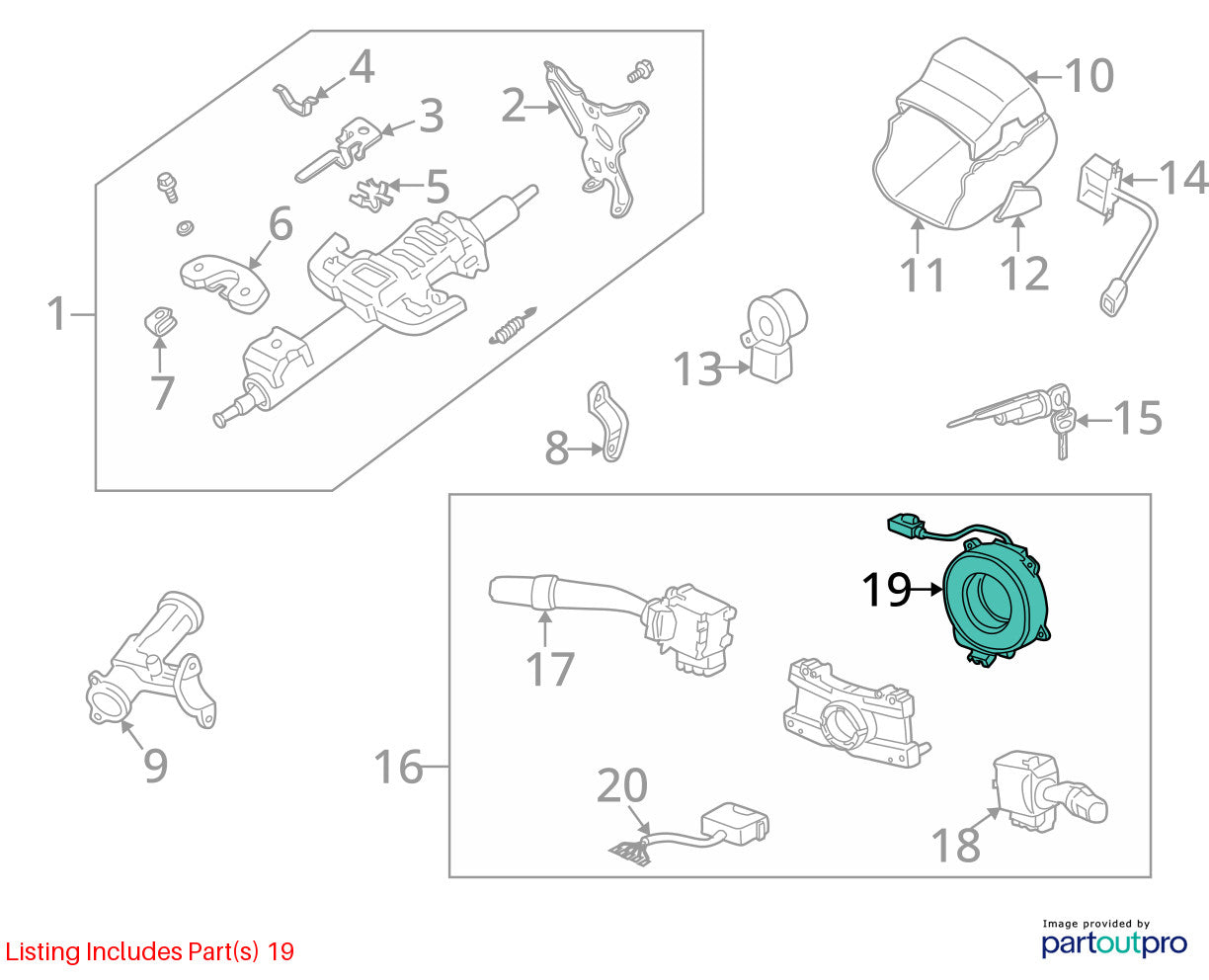 1998-2002 Lexus LX470 Steering Column Clock Spring Clockspring