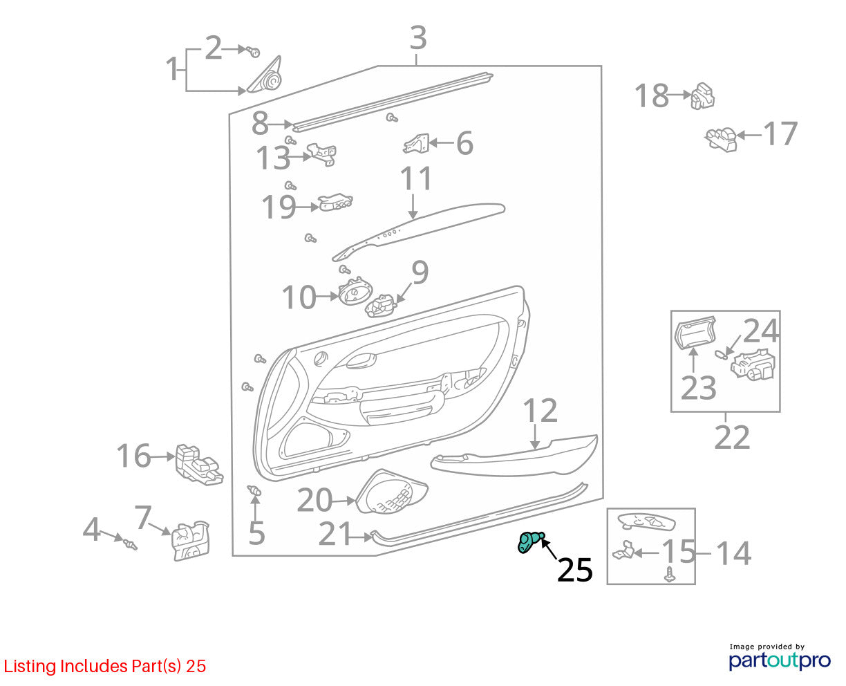 1998-2003 Lexus LX470 Cab Door Open Ajar Sensor OEM
