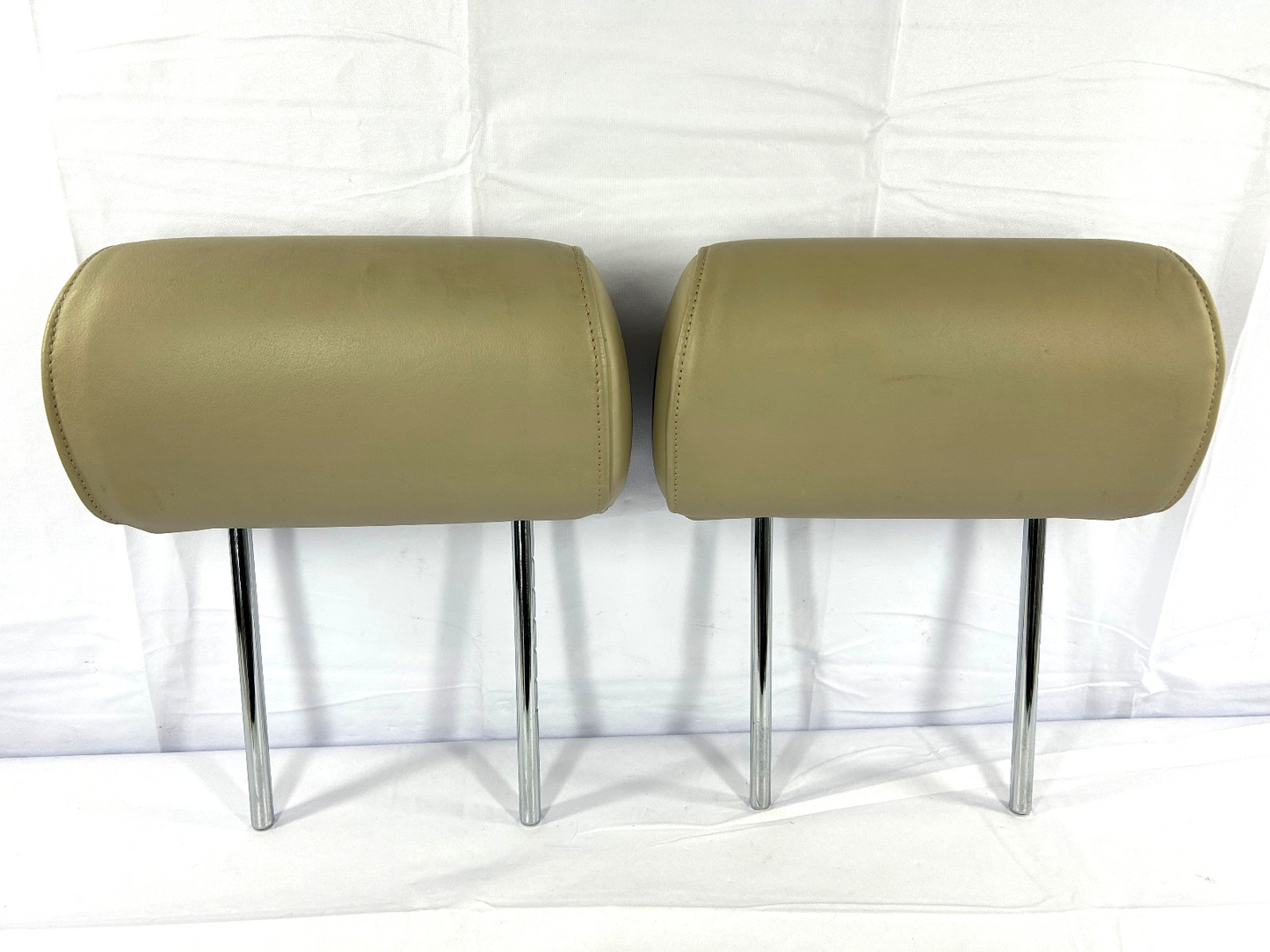 1998-2003 Lexus LX470 Rear 3rd Row Headrest Set Beige Leather OEM