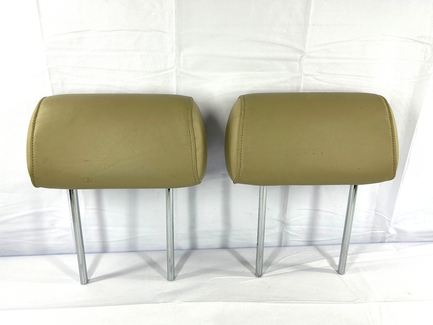 1998-2003 Lexus LX470 Rear 3rd Row Headrest Set Beige Leather OEM