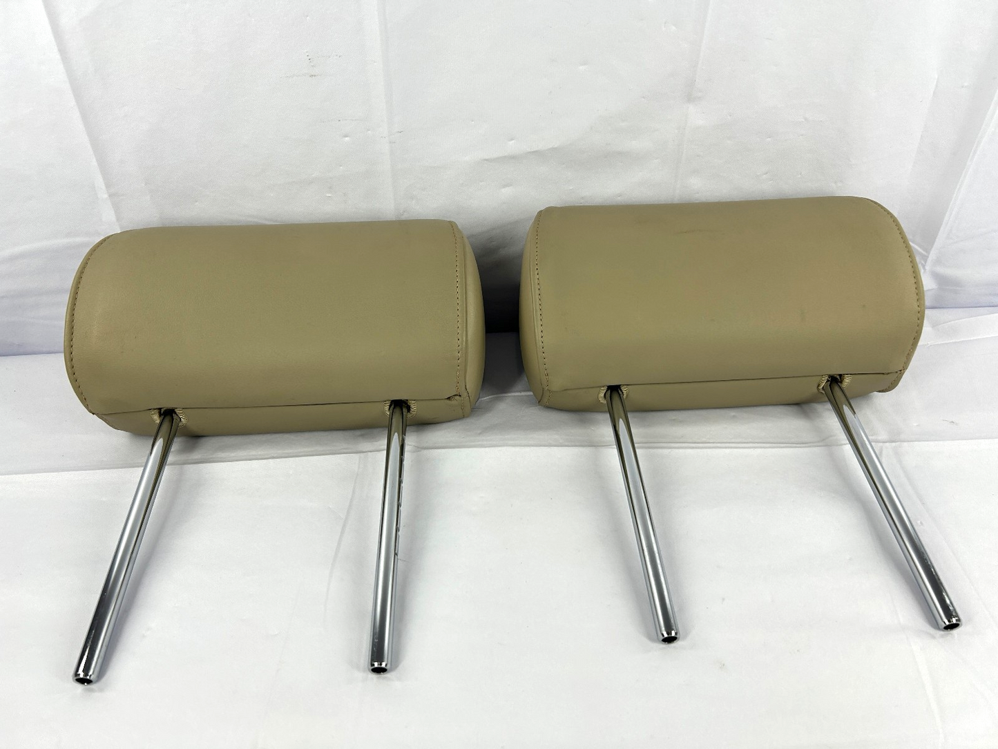 1998-2003 Lexus LX470 Rear 3rd Row Headrest Set Beige Leather OEM