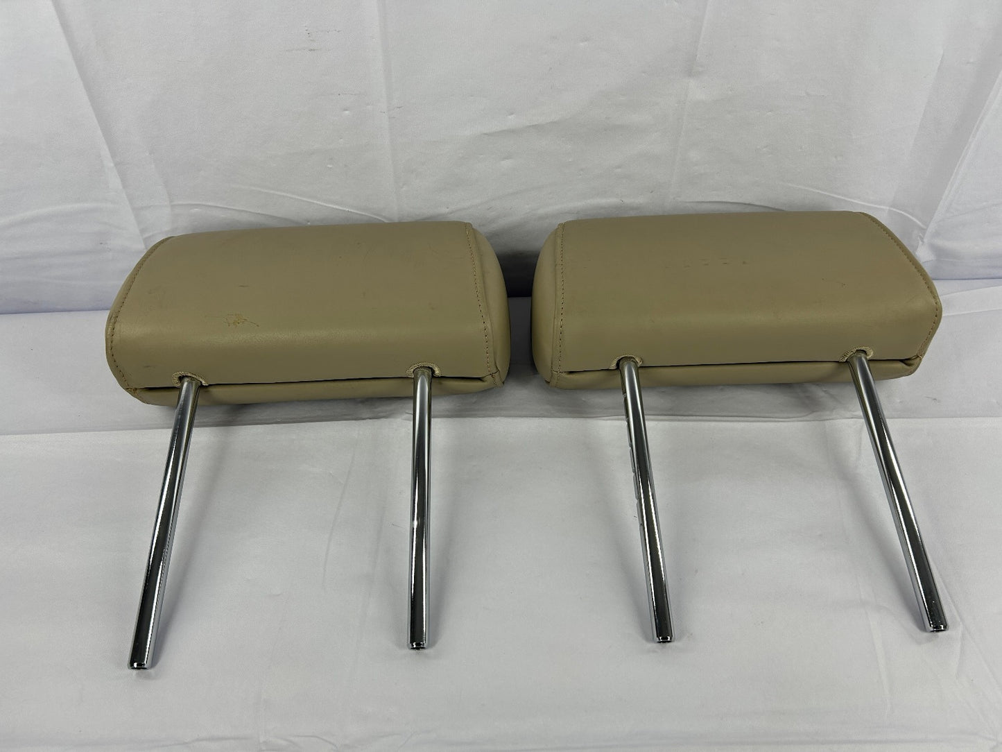 1998-2003 Lexus LX470 Rear 3rd Row Headrest Set Beige Leather OEM