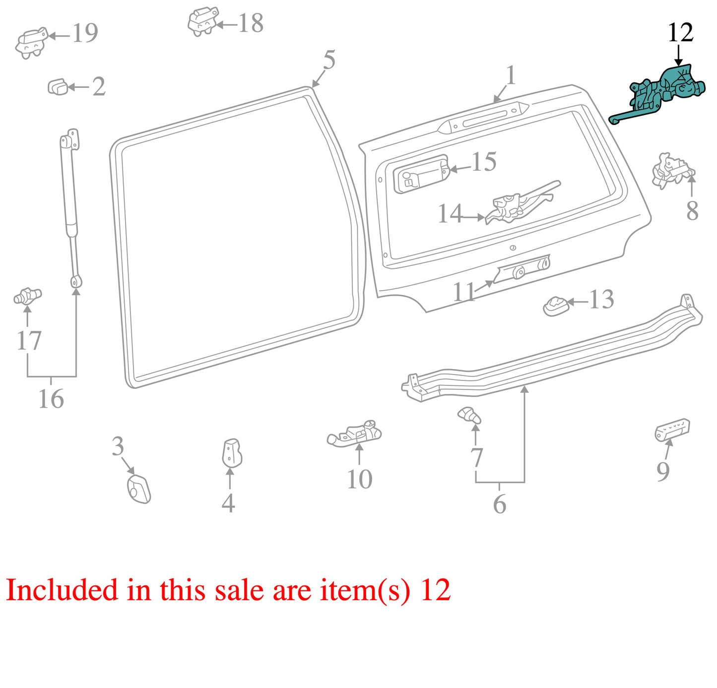 1998-2007 Lexus LX470 Liftgate Lock Actuator OEM