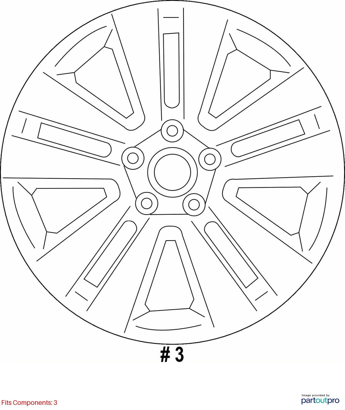 2015-2019 Subaru Outback Wheel 17x7 Aluminum Alloy Silver 5 V Spoke OEM