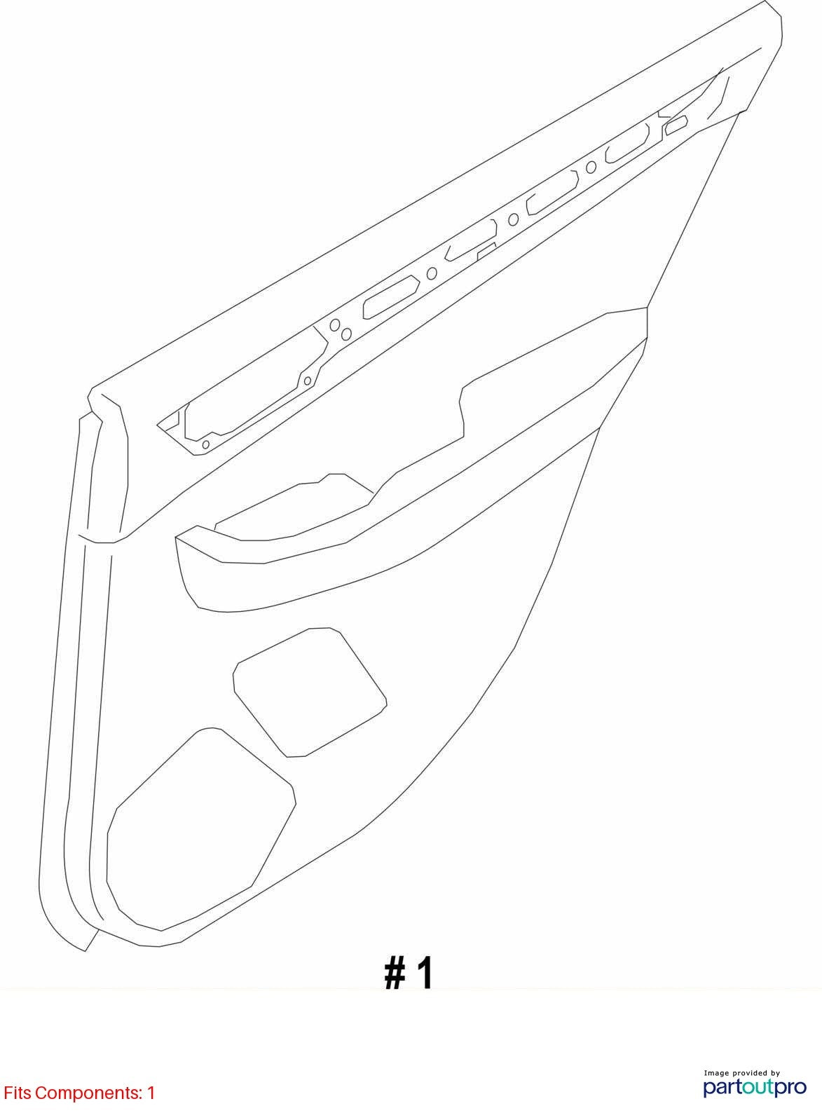 2015-2019 Subaru Outback REAR RIGHT Door Interior Trim Panel Card Leather