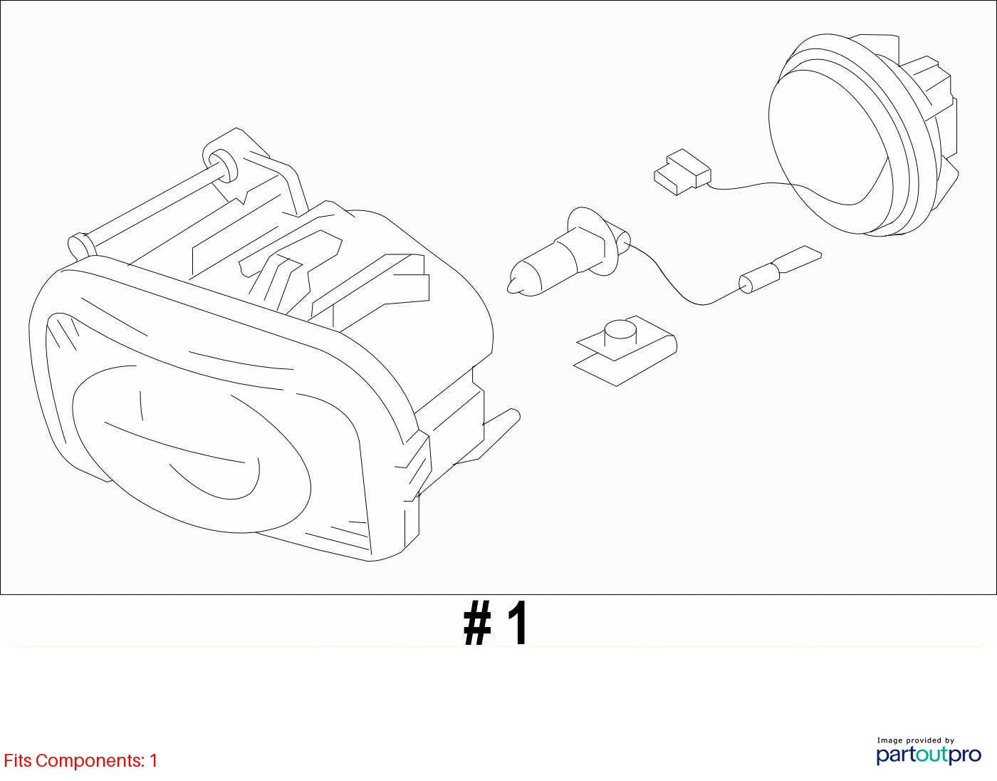 2006-2007 Subaru Impreza WRX STI Left Fog Light Lamp 84501FE230 OEM