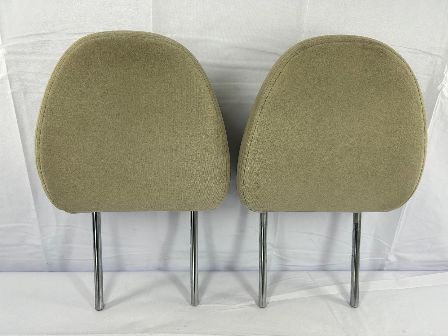 2008-2010 Subaru Impreza Wagon Front Tan Fabric Headrest Head Rest Set Cloth OEM