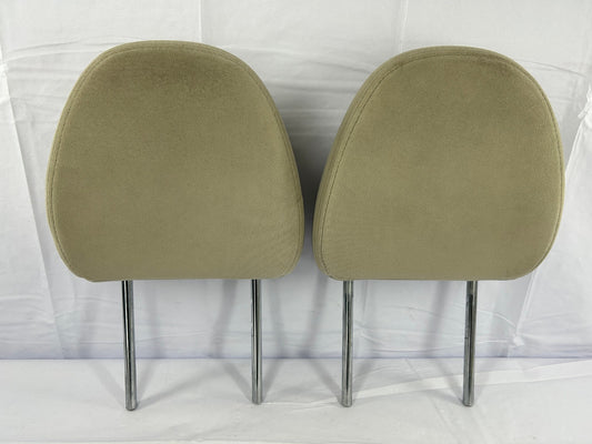 2008-2010 Subaru Impreza Wagon Front Tan Fabric Headrest Head Rest Set Cloth OEM