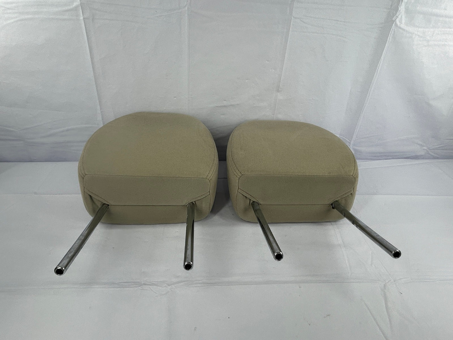 2008-2010 Subaru Impreza Wagon Front Tan Fabric Headrest Head Rest Set Cloth OEM