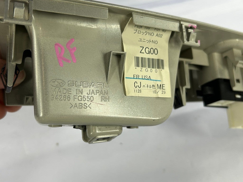 2008-2010 Subaru Impreza Front Right Door Window Control Switch With Trim OEM