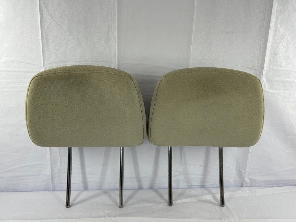 2008-2009 Subaru Legacy Outback Front Head Rest Headrest Tan Cloth Set OEM
