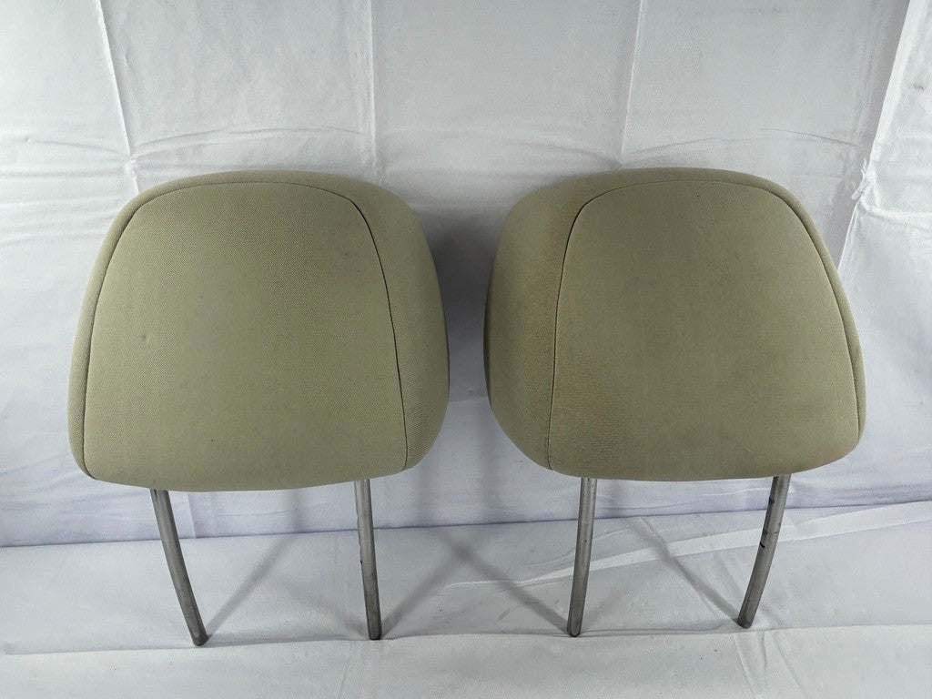 2008-2009 Subaru Legacy Outback Front Head Rest Headrest Tan Cloth Set OEM