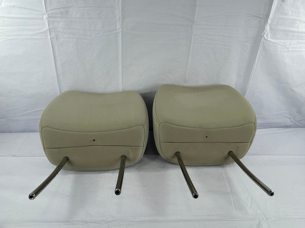 2008-2009 Subaru Legacy Outback Front Head Rest Headrest Tan Cloth Set OEM