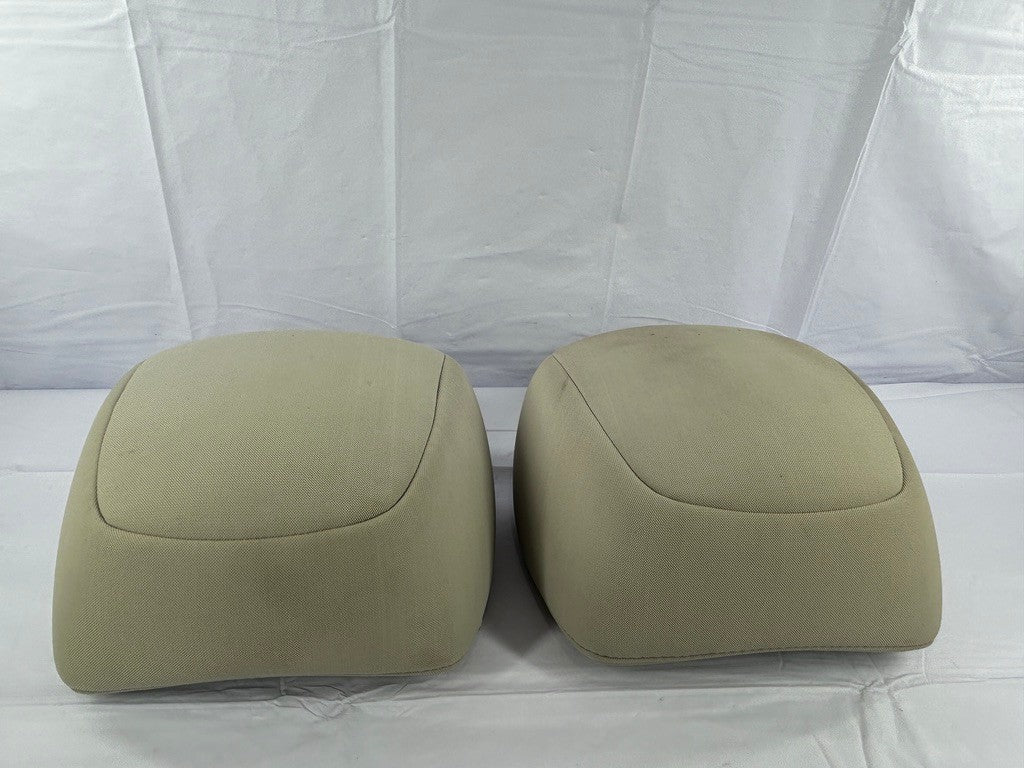 2008-2009 Subaru Legacy Outback Front Head Rest Headrest Tan Cloth Set OEM