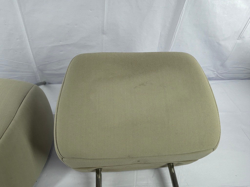2008-2009 Subaru Legacy Outback Front Head Rest Headrest Tan Cloth Set OEM
