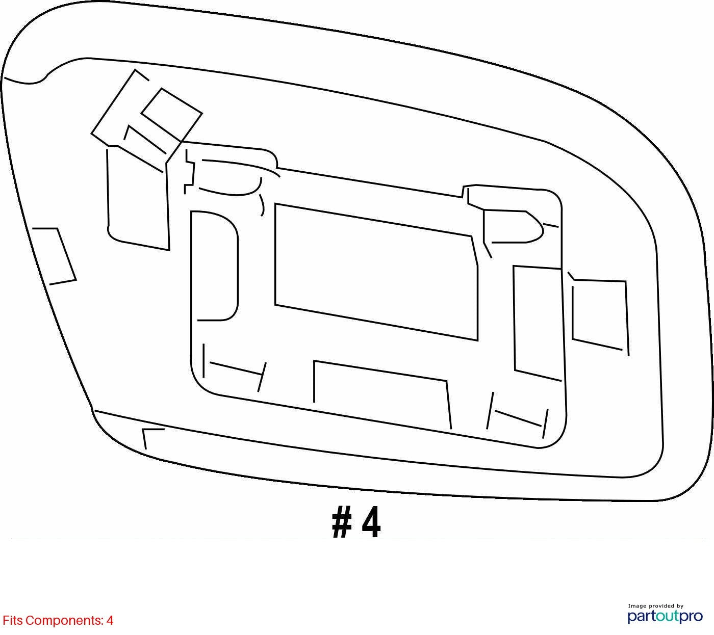 2005-2009 Subaru Outback Driver Left Side View Mirror Heated OEM
