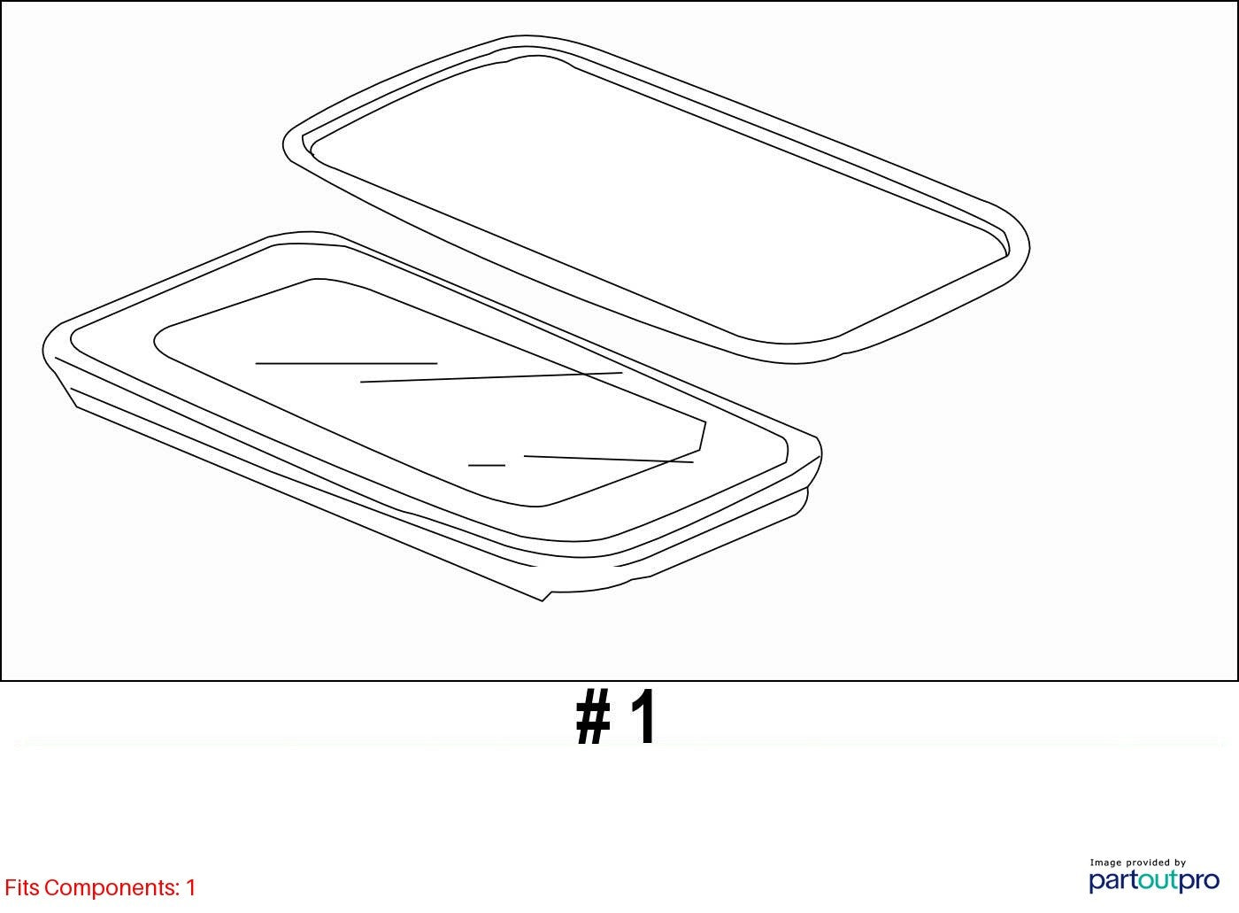 2008-2012 Honda Accord COUPE Sun Roof Sunroof Glass OEM 70200TE0A01