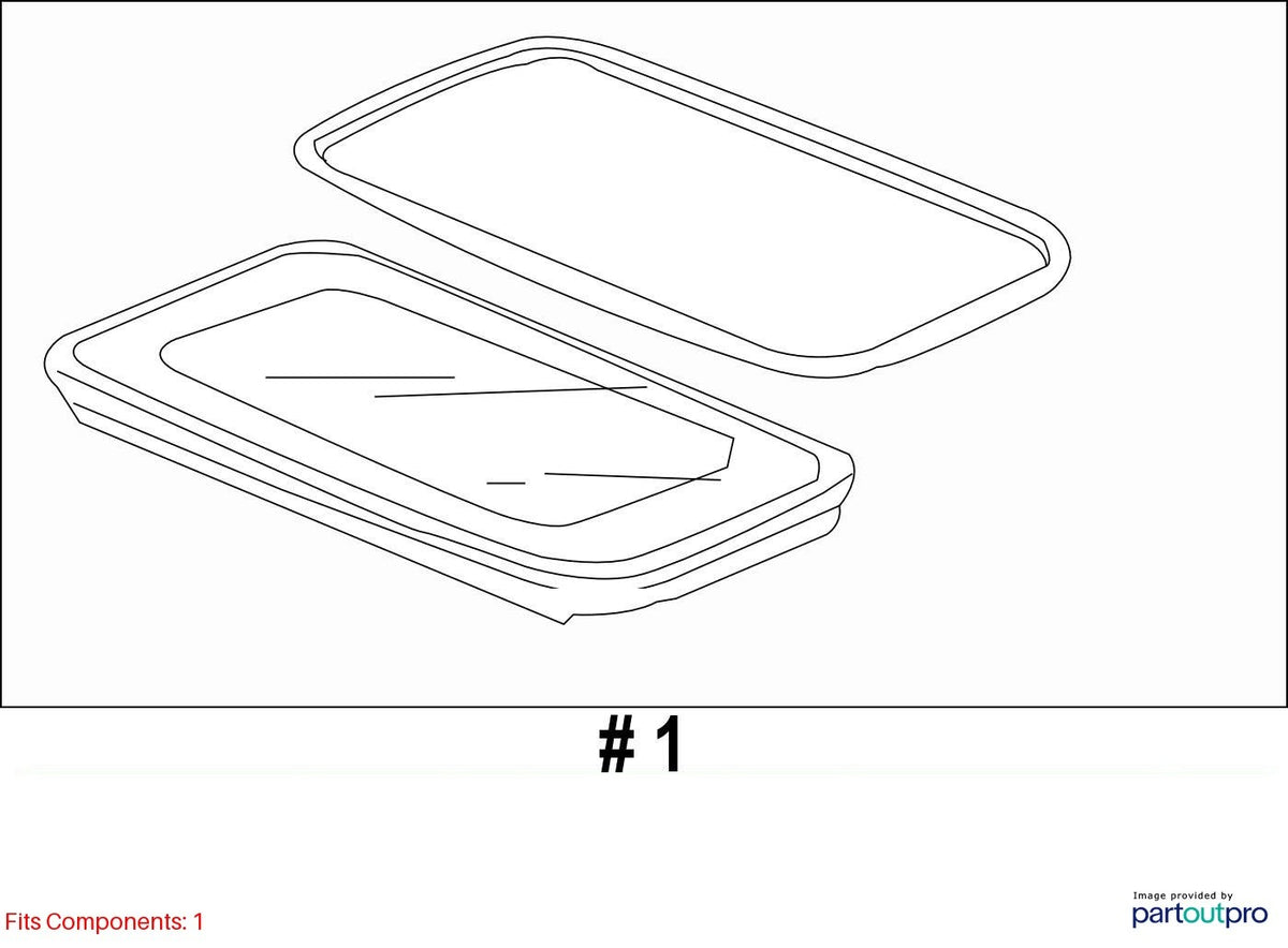 2008-2012 Honda Accord COUPE Sun Roof Sunroof Glass OEM 70200TE0A01