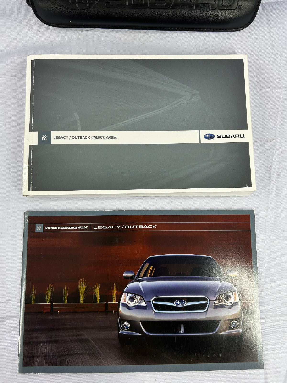 2008 Subaru Legacy Outback Owner's Manual Guide with Leather Case OEM