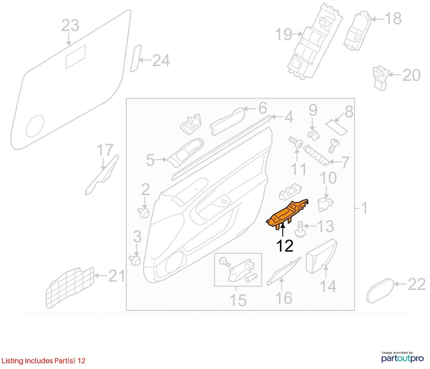 2005-2009 Subaru Legacy Outback Front Right Side Door Window Control Switch OEM