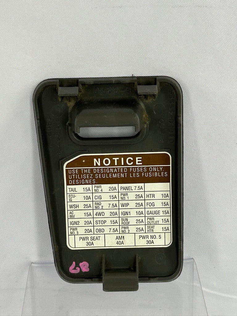 2001-2006 Toyota Tundra Sequoia Dash Fuse Panel Cover Lid Gray