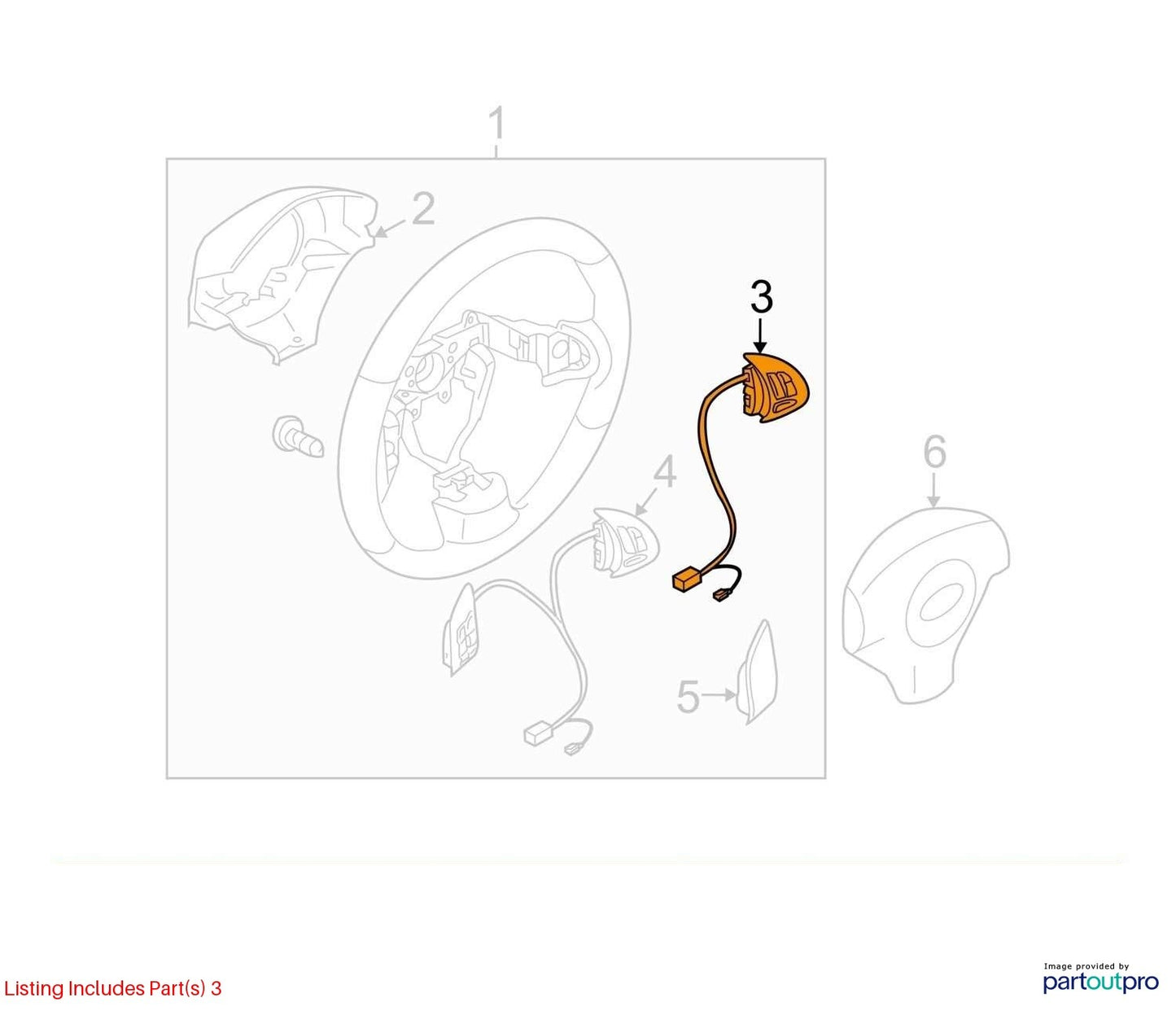 2008 Subaru Impreza Cruise Control Switch Without Audio Controls OEM