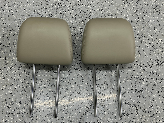 2011-2012 Subaru Outback Legacy Front Leather Tan Head Rest Headrest Set OEM