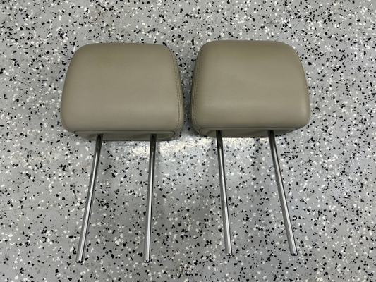 2011-2012 Subaru Outback Legacy Front Leather Tan Head Rest Headrest Set OEM