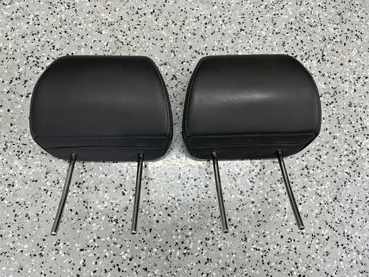 2008-2011 Subaru Tribeca Front Seat Head Rest Headrests Set Leather Black OEM
