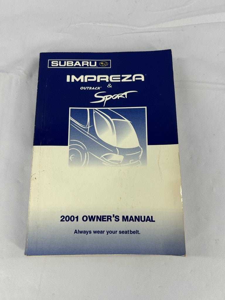 2001 Subaru Impreza Owner's Manual Guide OEM - Used
