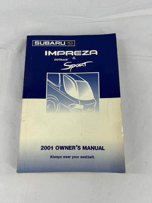 2001 Subaru Impreza Owner's Manual Guide OEM - Used