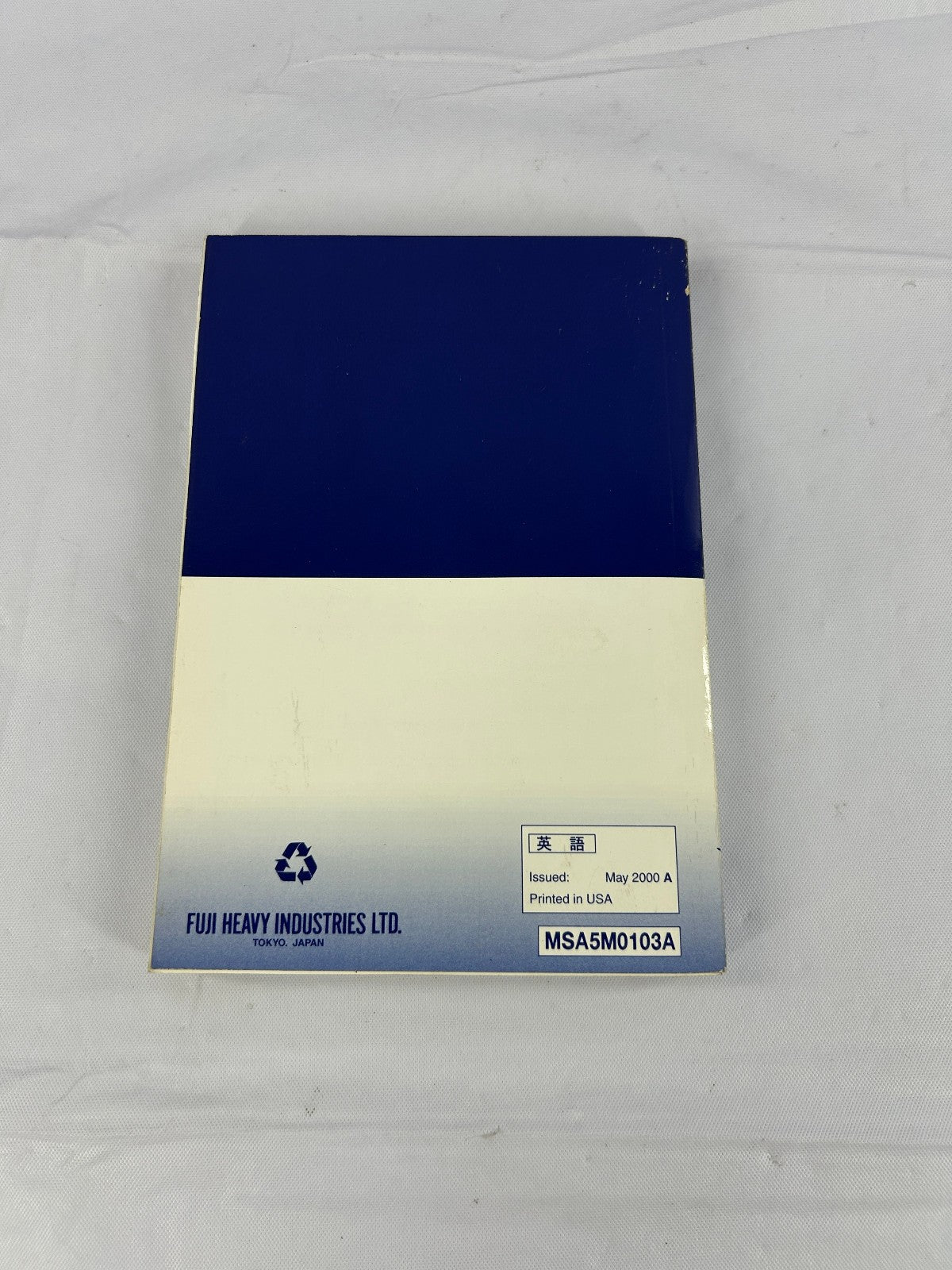 2001 Subaru Impreza Owner's Manual Guide OEM - Used