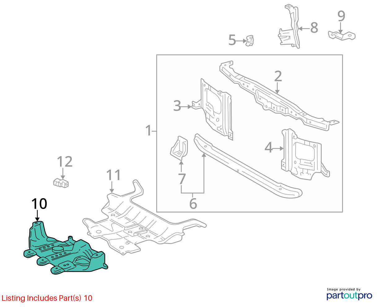 1998-2007 Lexus LX470 Front Under Engine Skid Plate Splash Shield Guard OEM