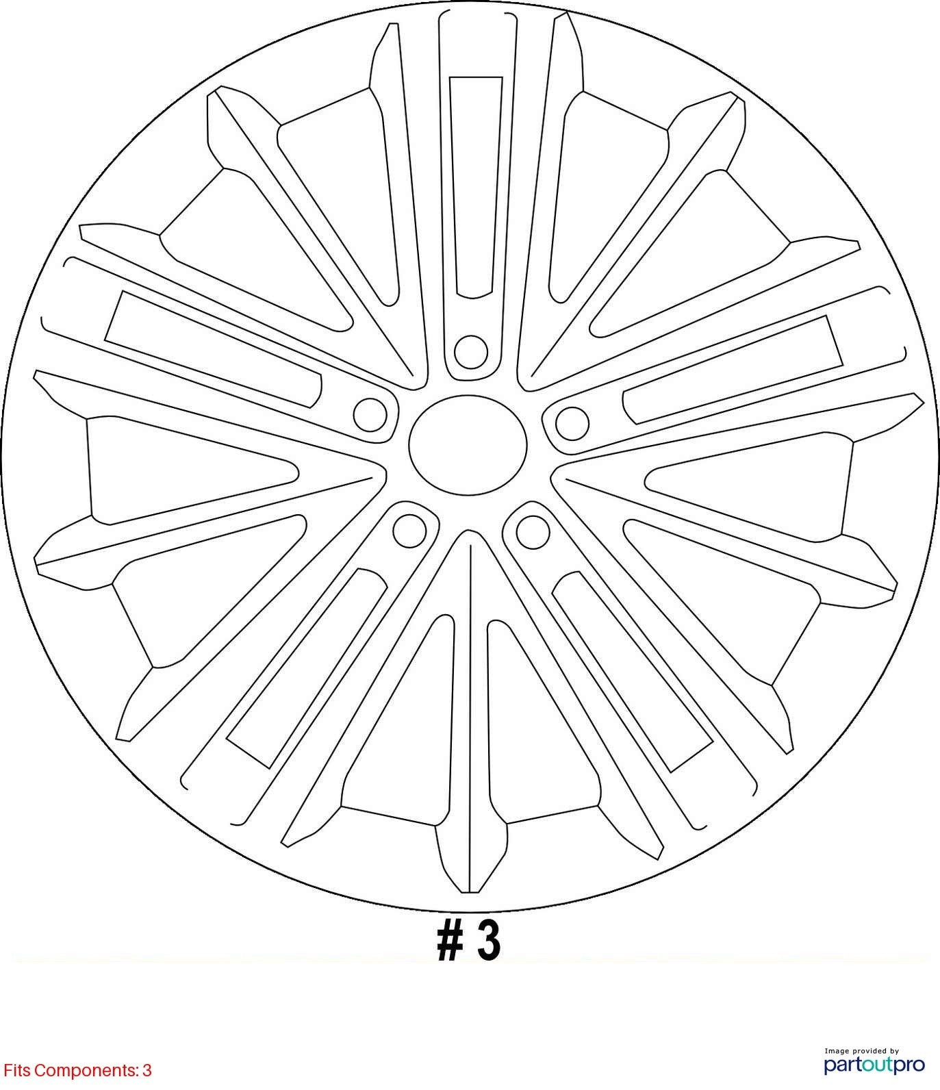 2012-2016 Subaru IMPREZA Wheel 17x7 Alloy 15 Spoke Light Silver OEM