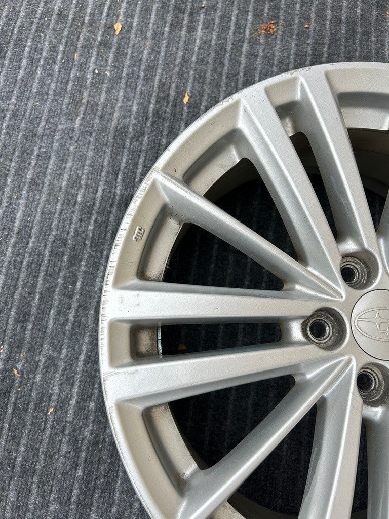 2012-2016 Subaru IMPREZA Wheel 17x7 Alloy 15 Spoke Light Silver OEM