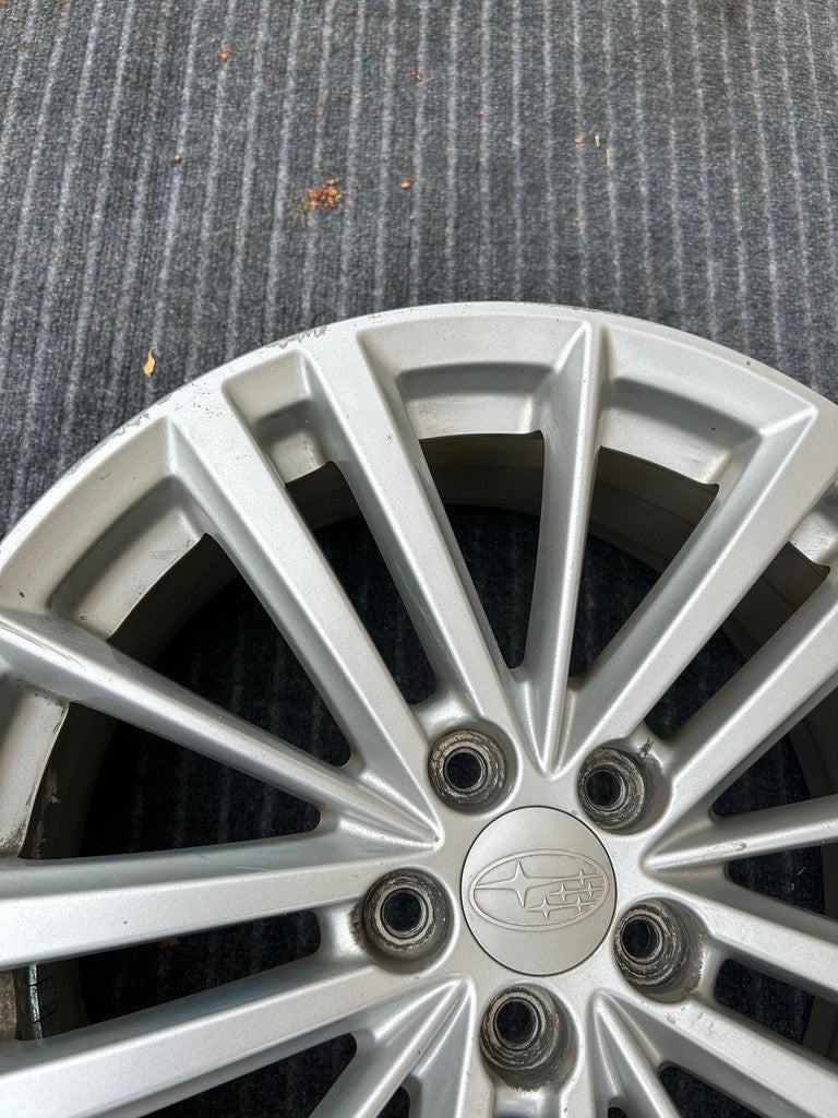 2012-2016 Subaru IMPREZA Wheel 17x7 Alloy 15 Spoke Light Silver OEM