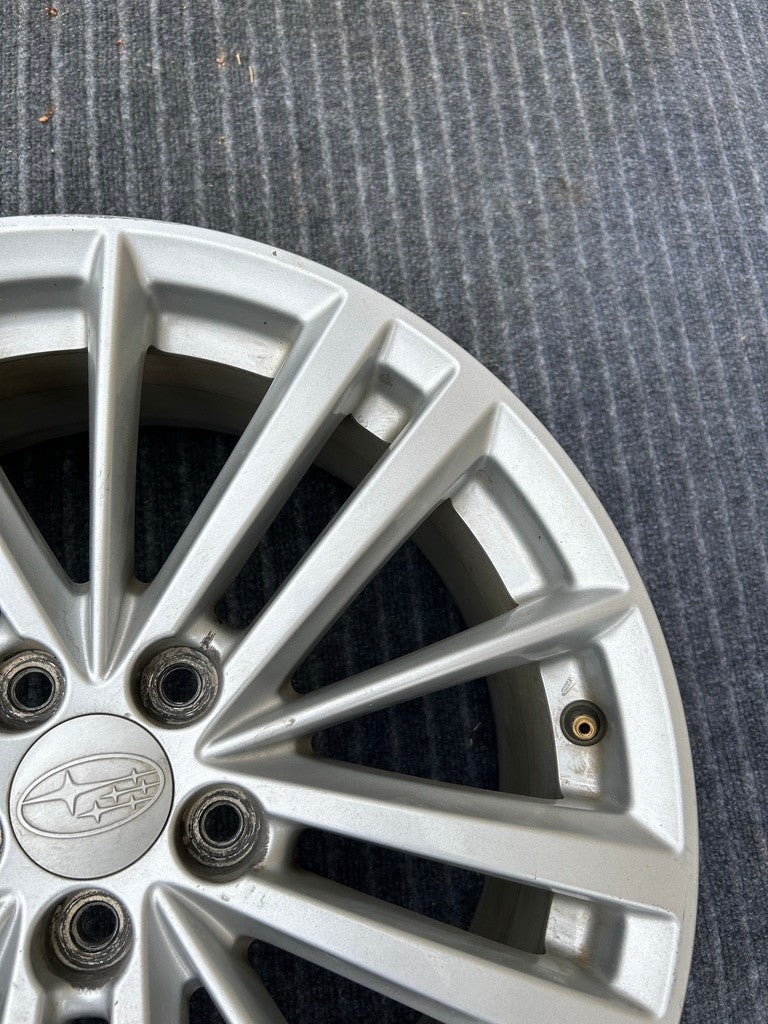 2012-2016 Subaru IMPREZA Wheel 17x7 Alloy 15 Spoke Light Silver OEM