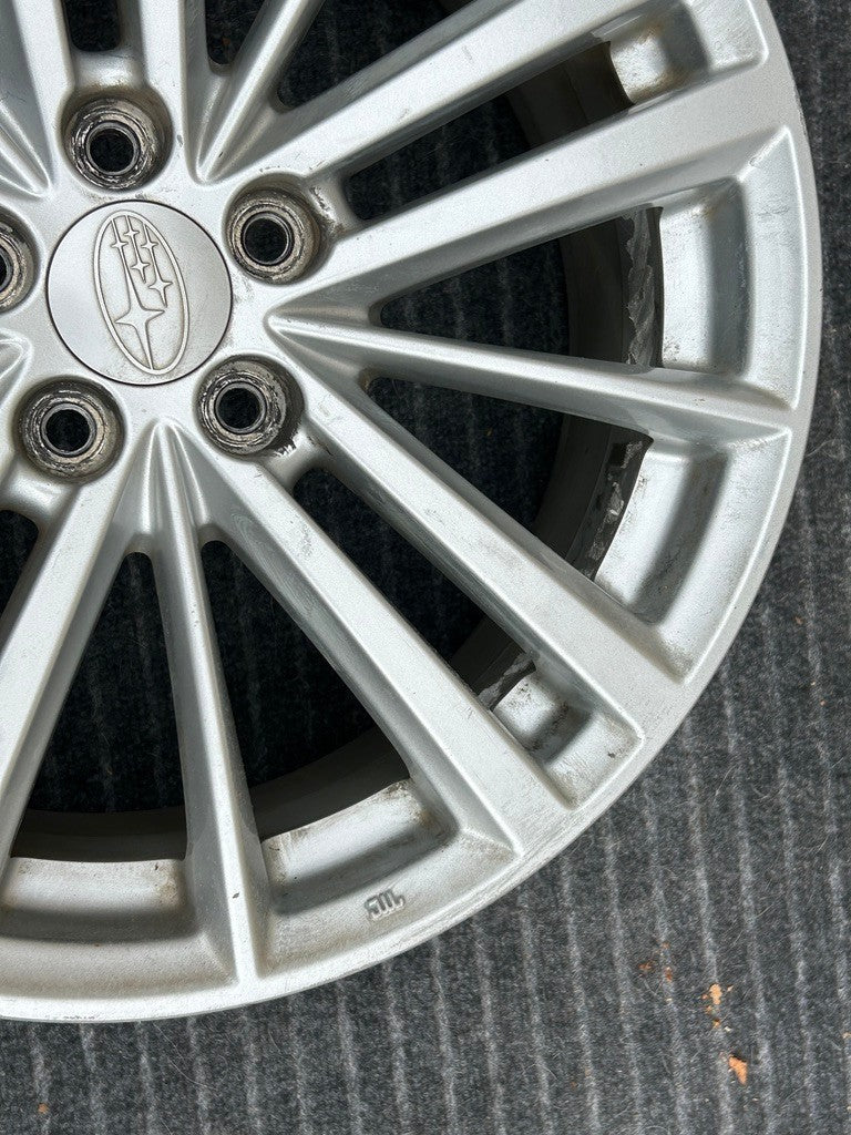 2012-2016 Subaru IMPREZA Wheel 17x7 Alloy 15 Spoke Light Silver OEM