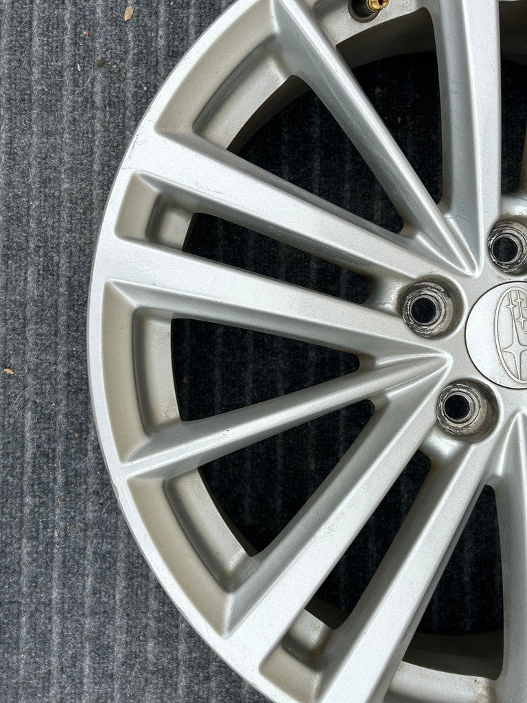 2012-2016 Subaru IMPREZA Wheel 17x7 Alloy 15 Spoke Light Silver OEM
