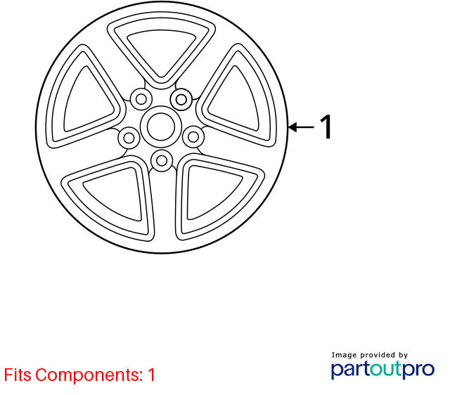 1999-2003 Lexus RX300 Rim Factory Wheel 16X6.5 5 Spoke Alloy OEM