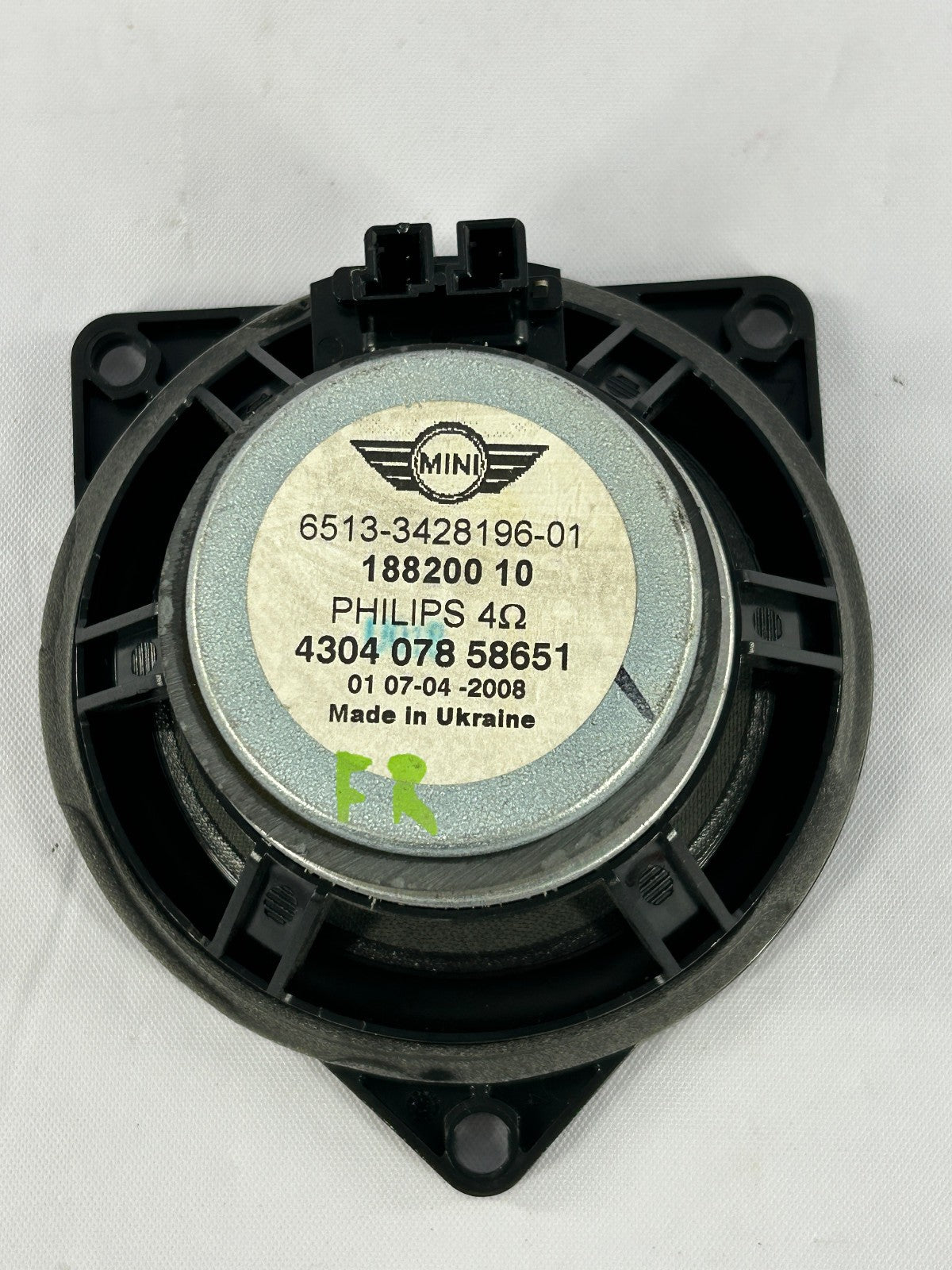 2008-2014 Mini Cooper Clubman Front Right Door Speaker 6513-3428196-01 OEM LHD