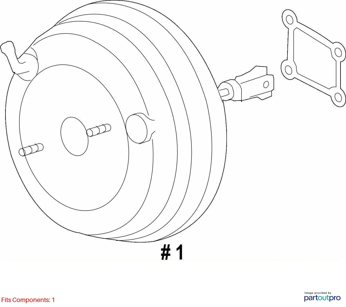 2015-2017 Subaru Outback Brake Booster and Master Cylinder OEM